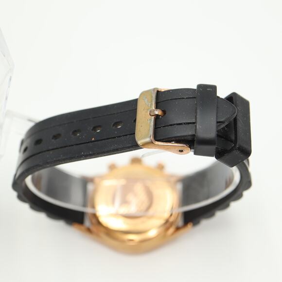 Emporio Armani Unisex Tazio Chronograph 38mm Watch Black Silicone w New Battery - Picture 13 of 16